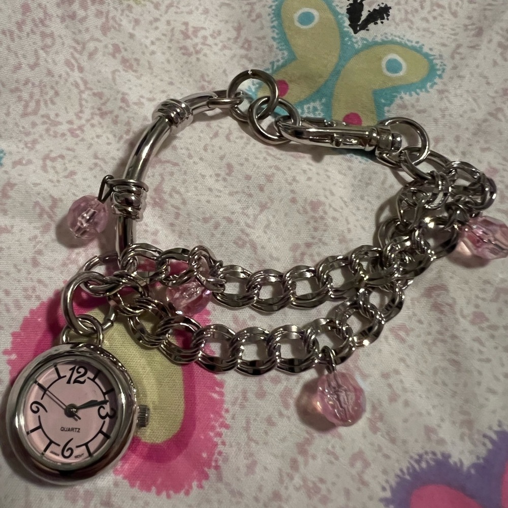 Beautiful NWOT Bracelet with dangling watch 💥🌹